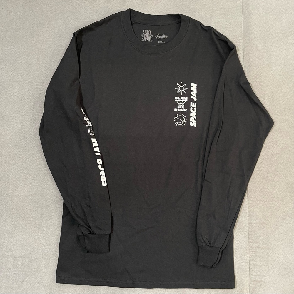 Dolls Kill Tealer X Space Jam Burning Ball Long Sleeve Tee